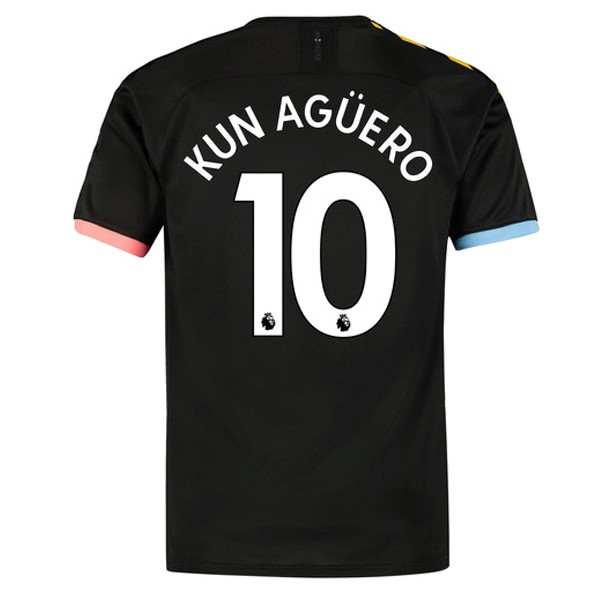 Camiseta Manchester City NO.10 Kun Aguero 2ª 2019/20 Negro